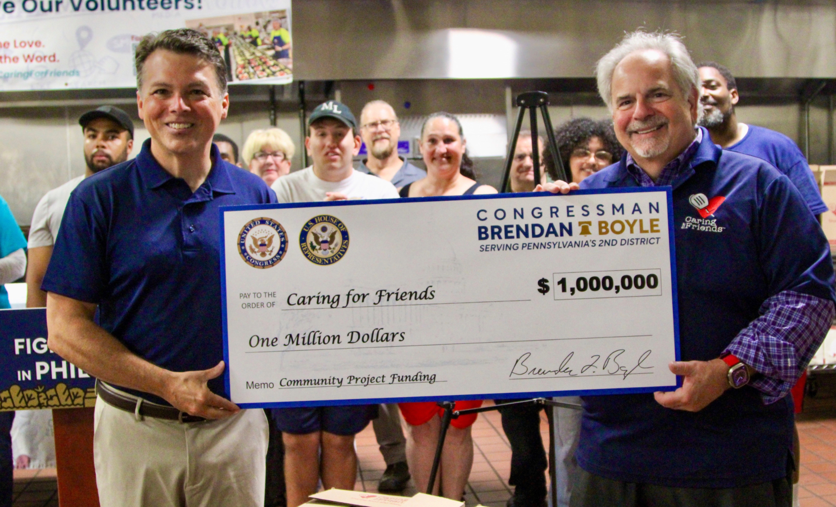 Rep.BoylePresentsChecktoCaringforFriends