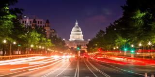 United States Capitol at night