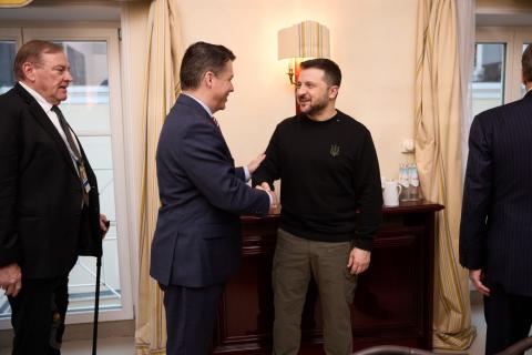 Congressman Boyle meets with Ukrainian President Zelenskyy on February 17, 2024.