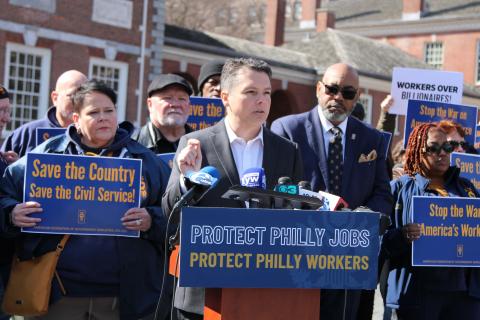 Boyle Slams Senseless Trump Job Cuts in Philadelphia Alongside Union Leaders