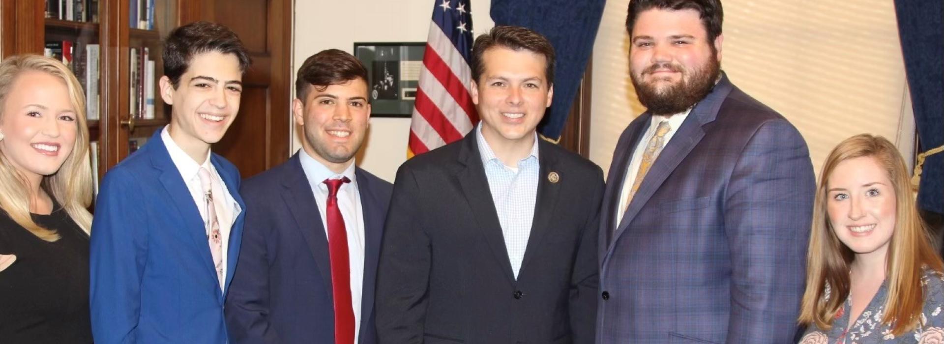 Congressman Boyle and several Washington, DC interns