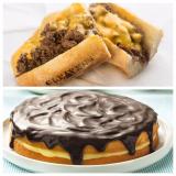 Philly cheesesteak and a cake
